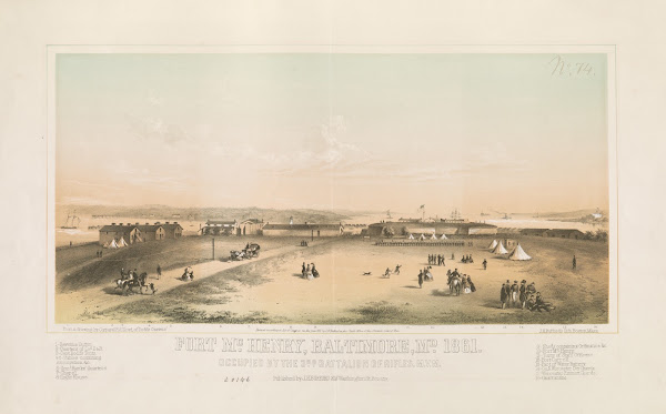 Fort McHenry Baltimore Md 1861 occupied by the 3rd Battalion of Rifles MVM 1861