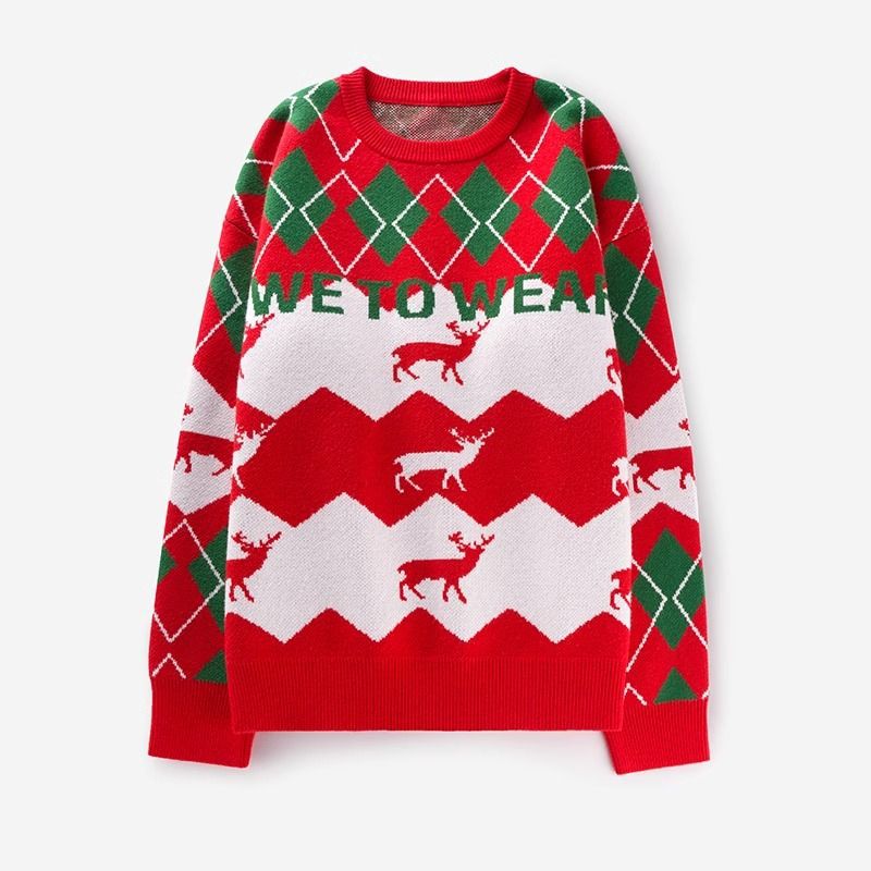 Unisex Knitted Sweater with Round Neck