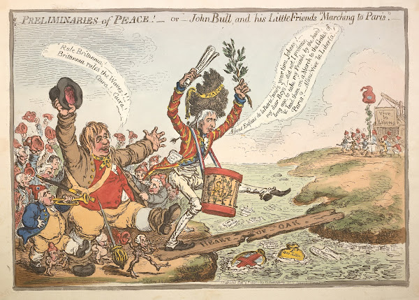 Preliminaries of peace  or  John Bull and his little friends marching to Paris 1