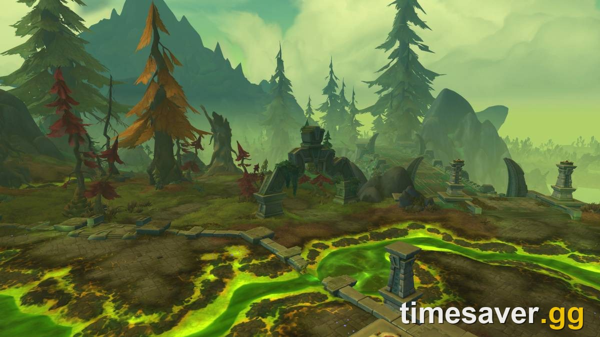 The venom-cursed Vault of Atal'Utek on the Coiled Isle — the ruins that house the Venomous Abyss raid and its Season 2 loot