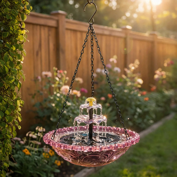 Hanging Solar Bird Bath