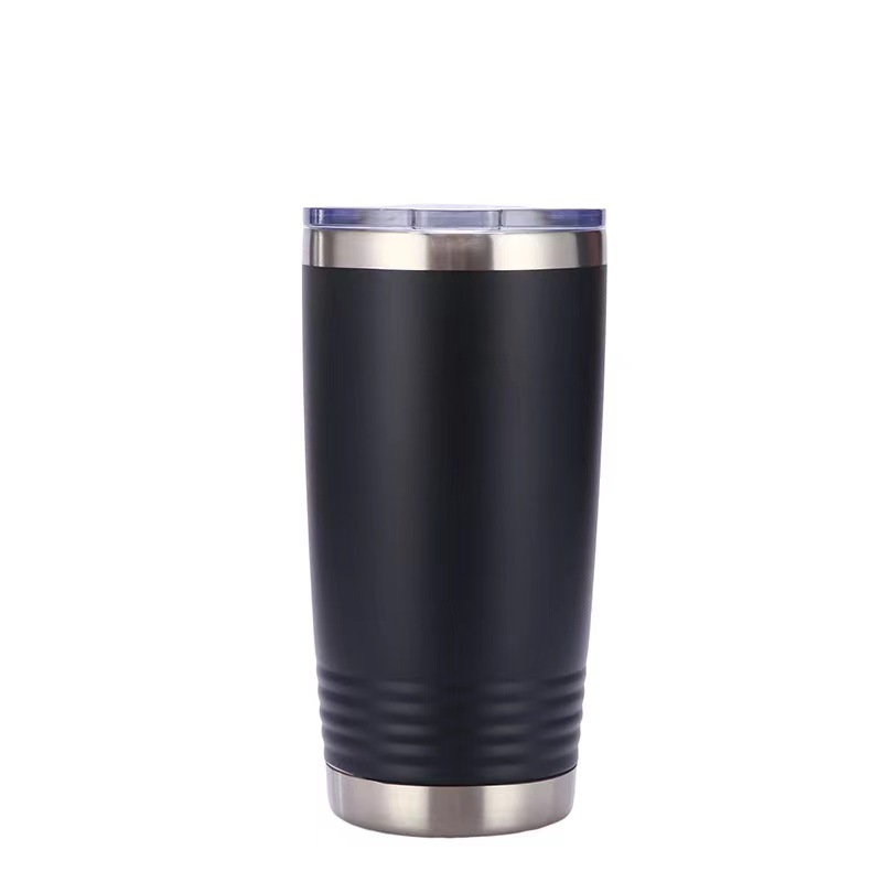 Isolierbecher aus Edelstahl, 20 oz, mit Deckel