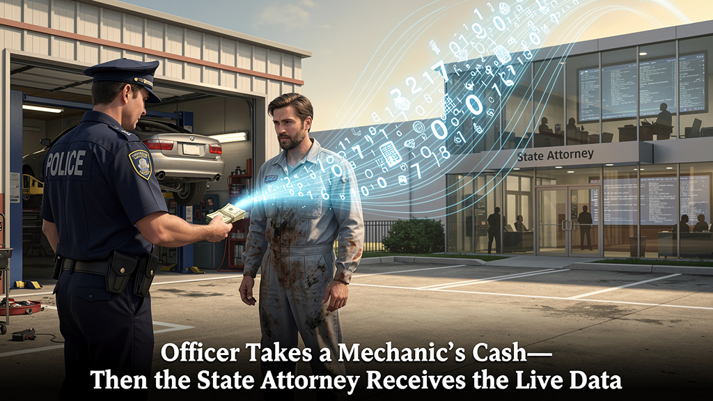 The Officer Demanded My Truck Keys While A Encrypted Wire Fed His Extortion To The State