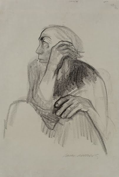 Selbstporträt nach links Circa 1924
