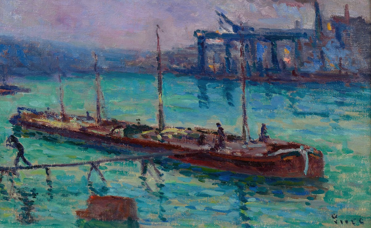 Péniche Au Bord De La Seine circa 1910