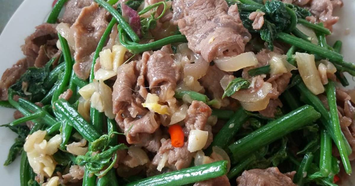 Đọt su xào thịt bò