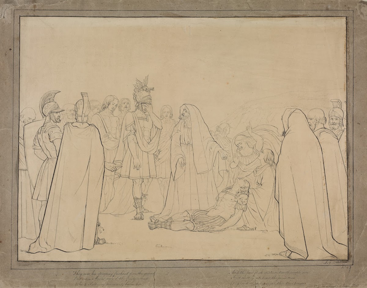 Aeneas Shown the Body of Pallas from Virgils Aeneid 1843