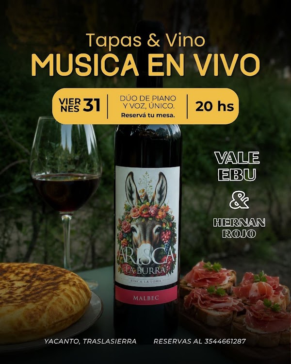 Música en vivo con Vale Ebu y Hernán Rojo