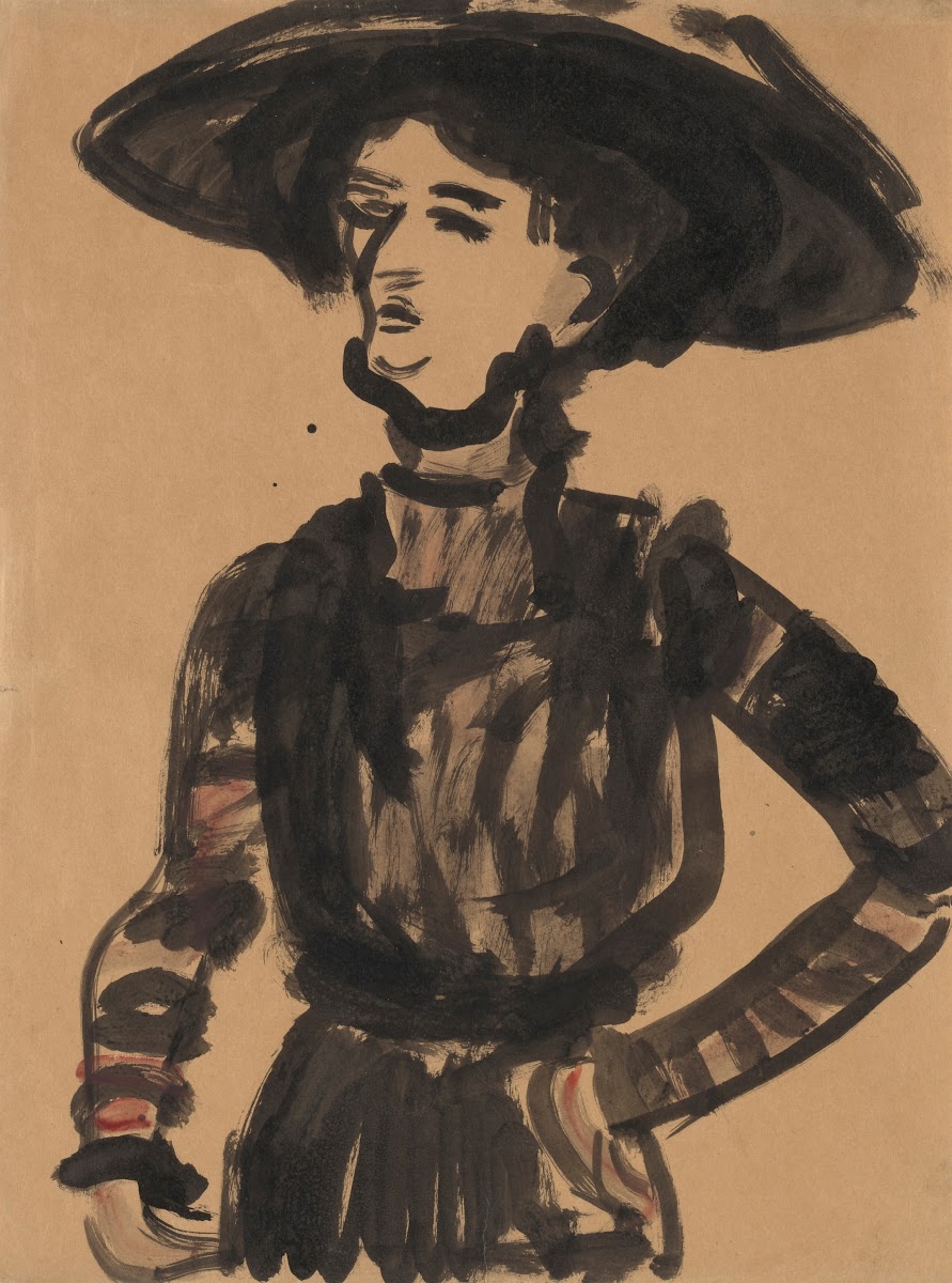 Woman with Black Hat 1908