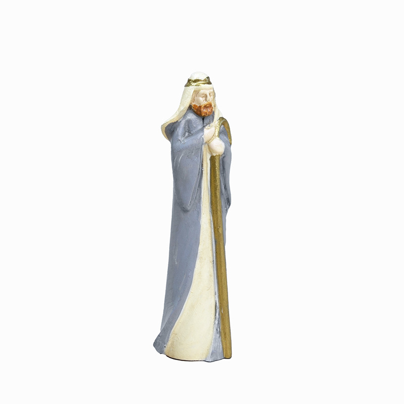 Weihnachtliche Krippenfiguren-Set aus Kunstharz