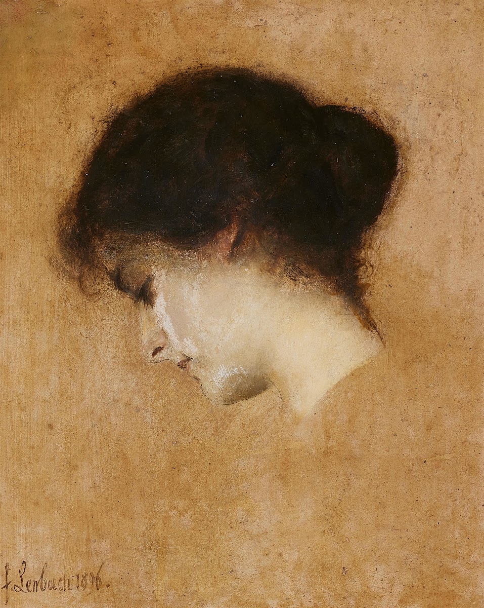 Bildnis einer Dame im Profil  wohl Eleonora Duse 1896