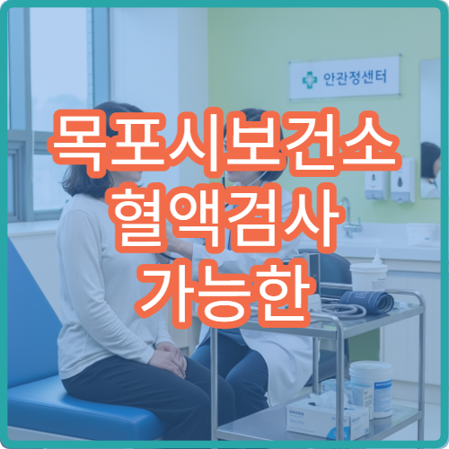 목포시보건소 혈액검사 가능한 항목 정리
