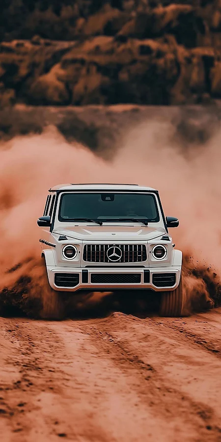 Mercedes Benz G Class Desert Drive iPhone Phone Wallpaper