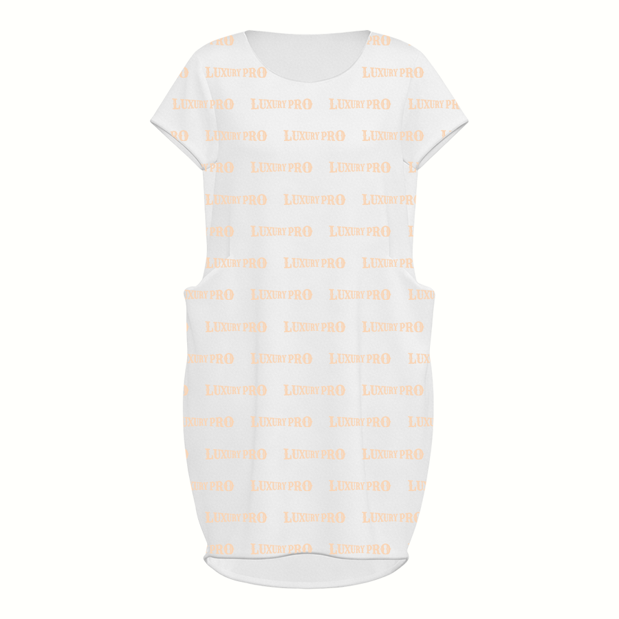 AOP Women’s Short Sleeve Dress with Pockets