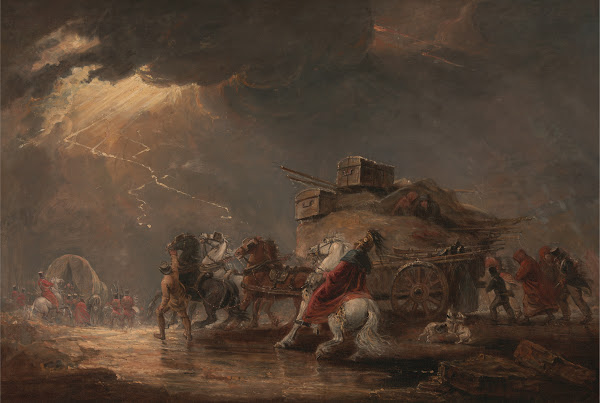 Baggage Wagons in a Thunderstorm ca 1815