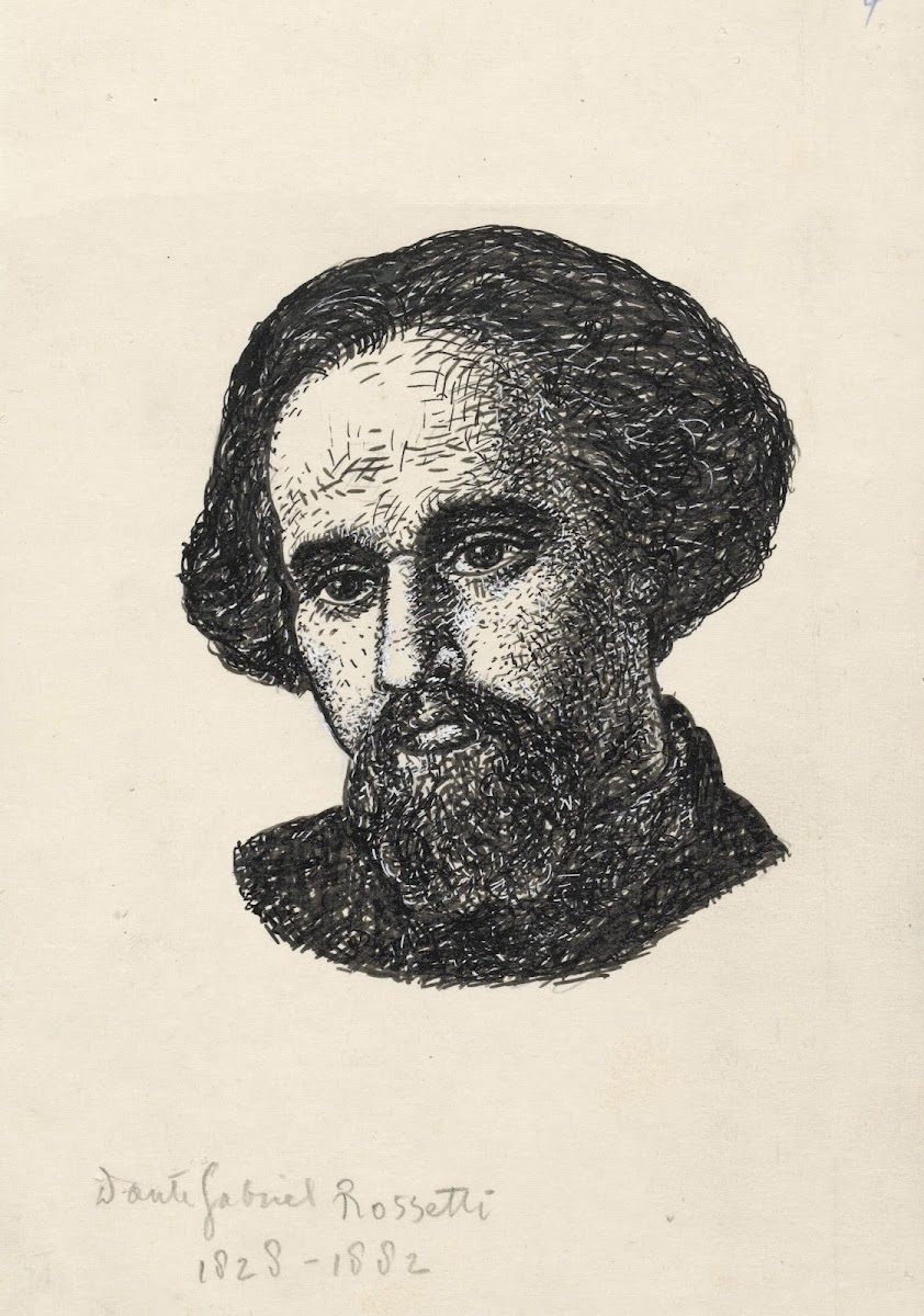 Portret van Dante Gabriel Rossetti 20th century
