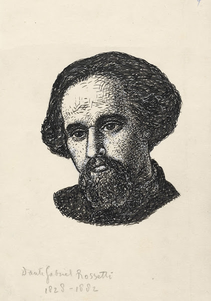 Portret van Dante Gabriel Rossetti 20th century