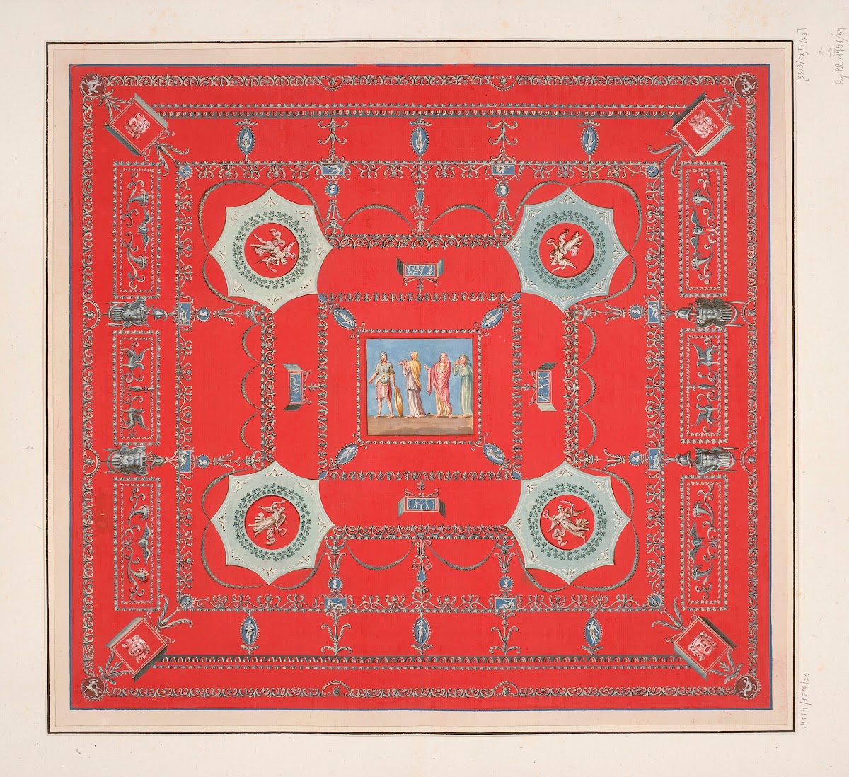 Vestigia delle Terme di Tito Vault ornamentation in room 10 1776