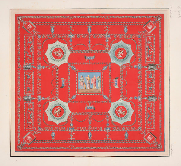 Vestigia delle Terme di Tito Vault ornamentation in room 10 1776