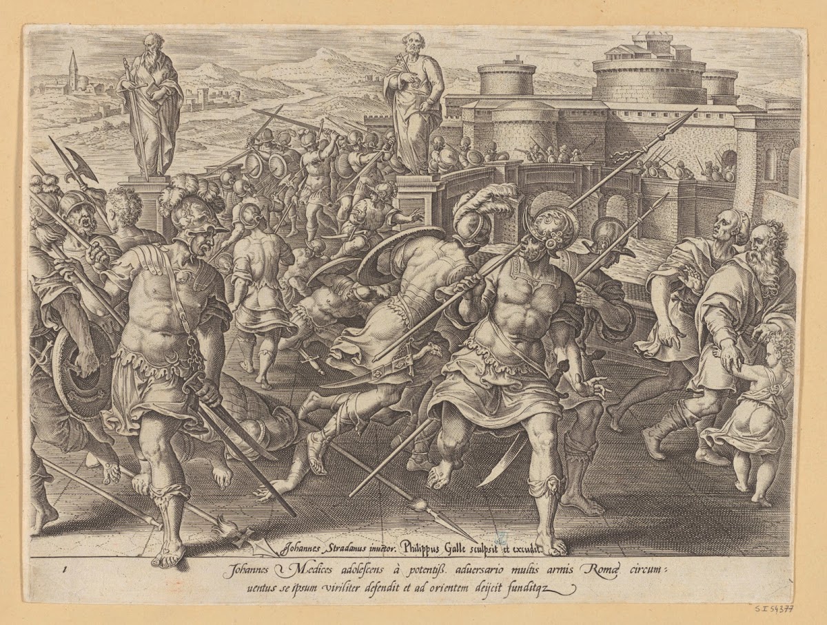 Giovanni De Medici Surrounded at Rome 1582