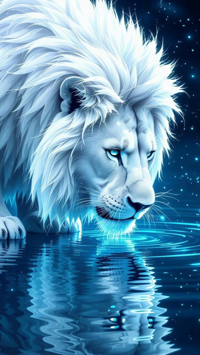 White Lion Art Picture