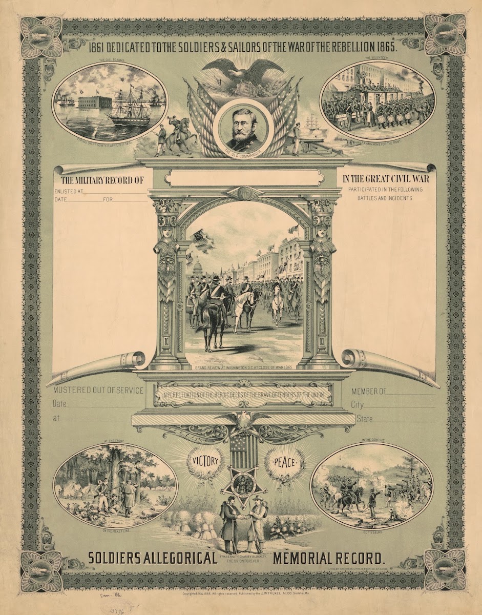 Dedicated To The Soldiers  Sailors Of The War Of The Rebellion 1888