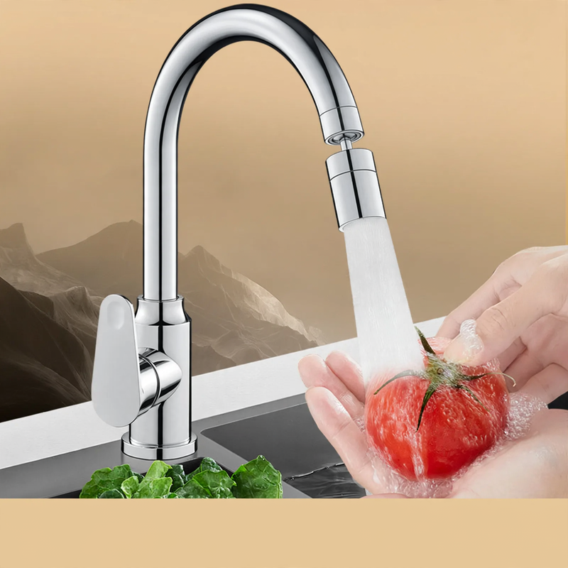 Kitchen faucet attachment with 720° rotation