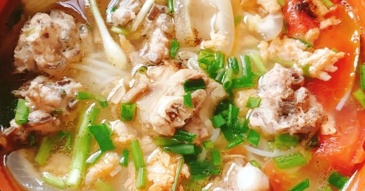 Bún mọc sườn non