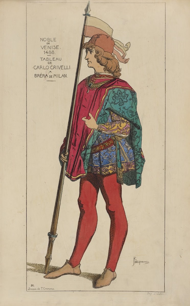 Noble de Venise 1488 Tableau de Carlo Crivelli a Bréra de Milan 1869