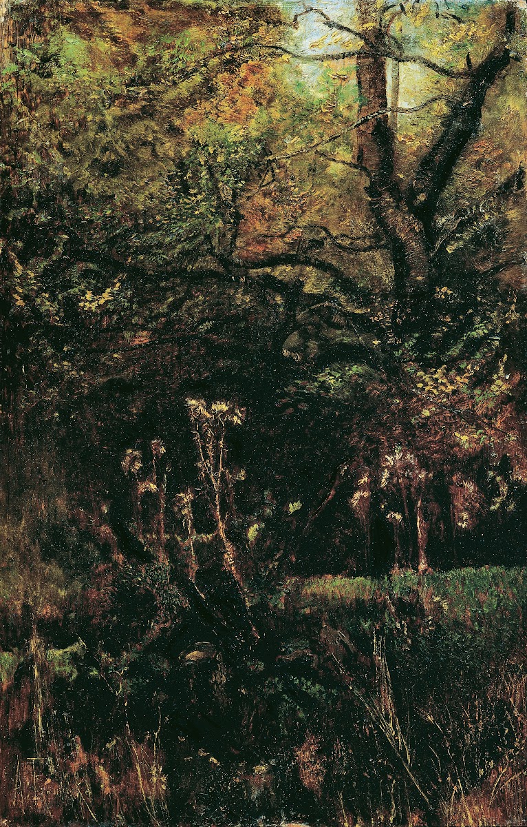 Waldlichtung mit Disteln 1885