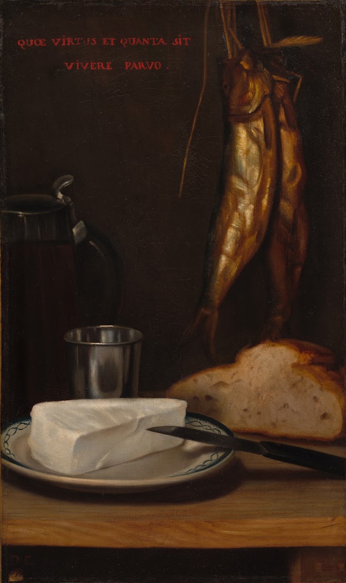 Still Life with Herring Bread and Cheese 1858