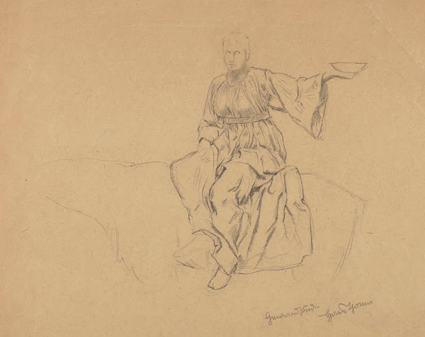 Woman in a Draped Robe on Horseback 1895