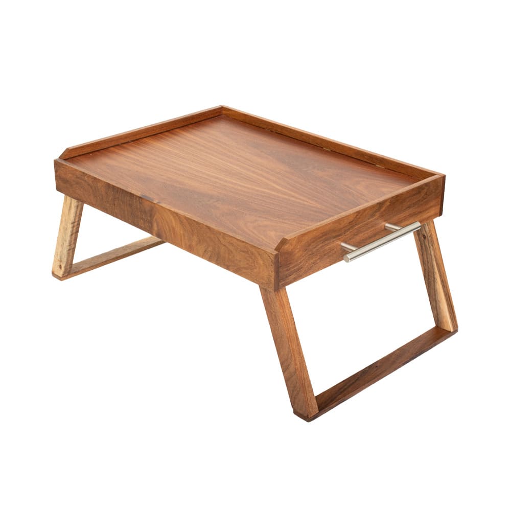 Mesa de madera de Tzalam para cama Rasalo™ color natural