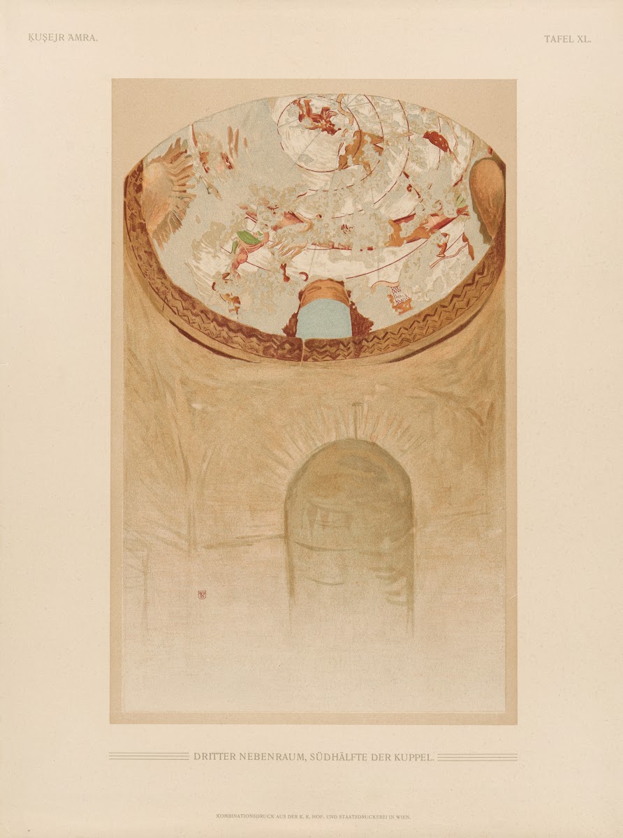 Ḳuṣejr ʻAmra mit einer Karte von Arabia Petraea Pl40 1907