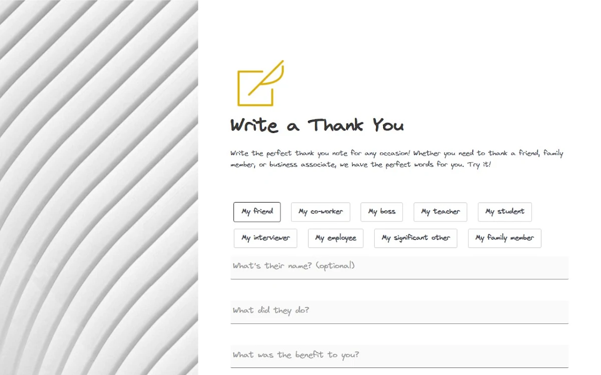 Captura de TThankYouNote