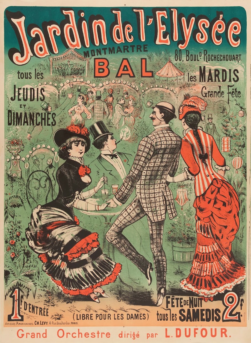Jardin De Lelysée Montmartre 80 Bould Rochechouart Bal 1880 1881