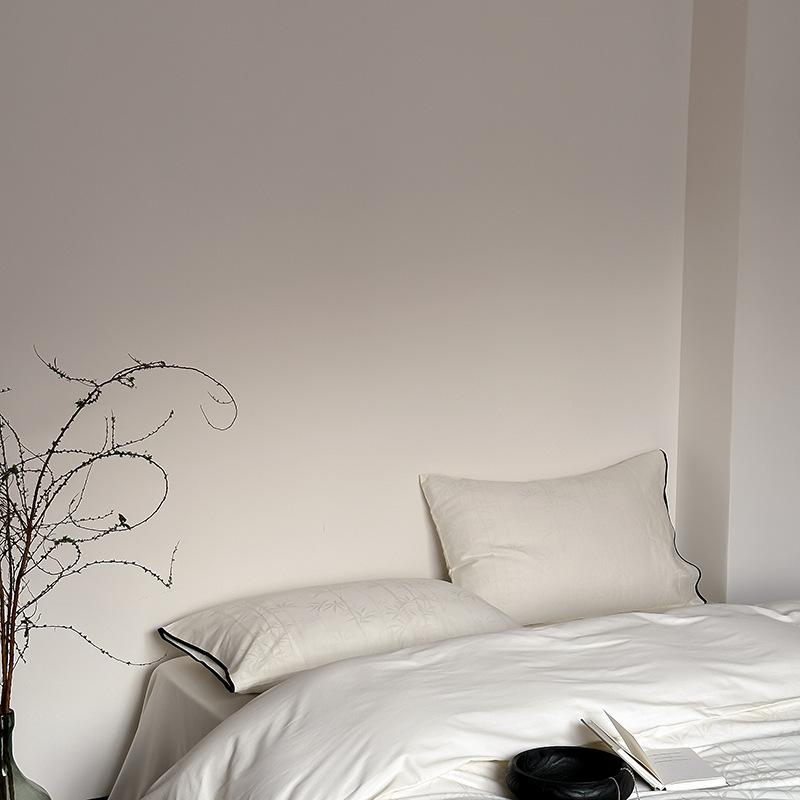 Washed Cotton Bedding Set, 4-piece, Jacquard