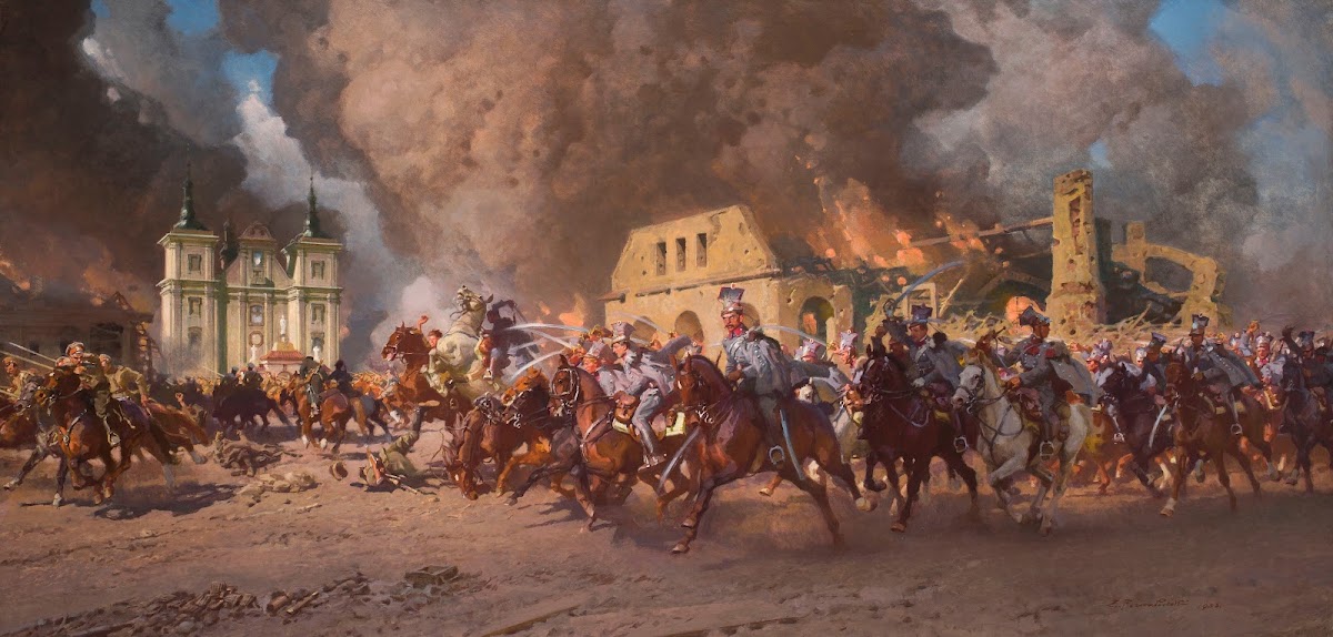 Battle between 1st Brigade of Polish Legions and Russian Troops in Urzędów in Ju