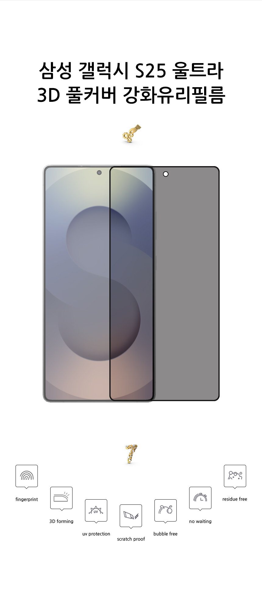 realook Galaxy 25 ultra 3D full cover privacy tempered glass