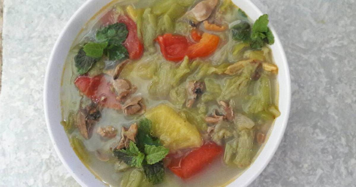Canh riêu trai nấu dọc mùng