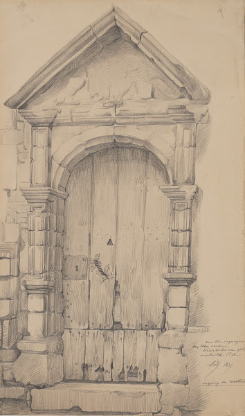De ingang der rechters van de oude Vierschaar 1837