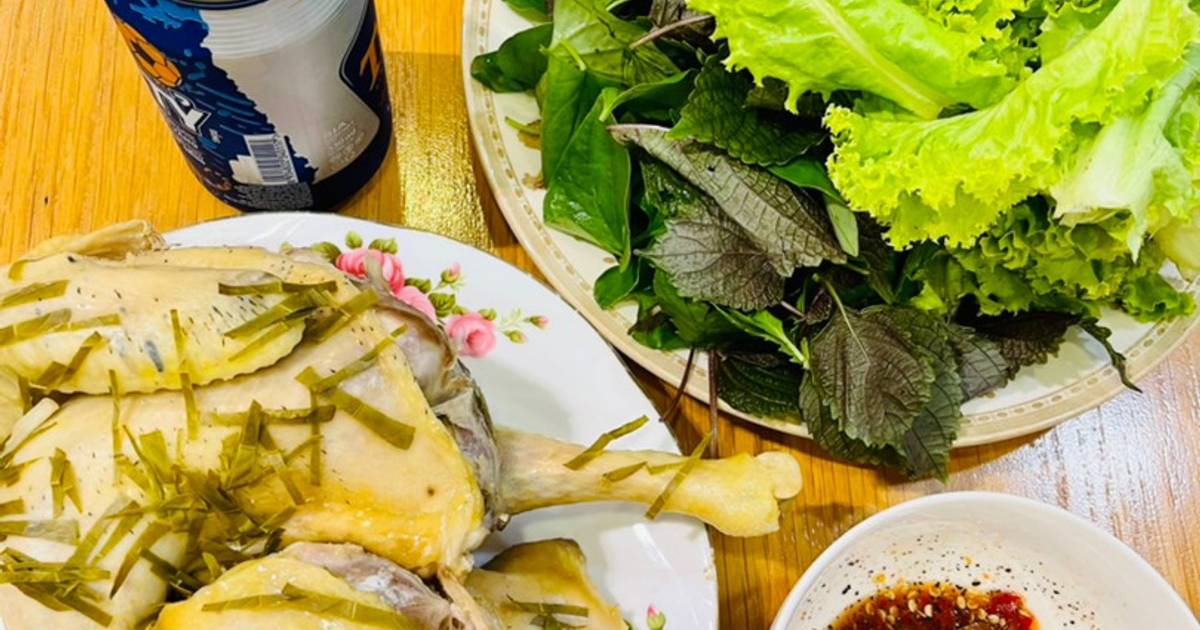 Gà hấp muối sả