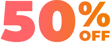 Título: 50% OFF na primeira mensalidade