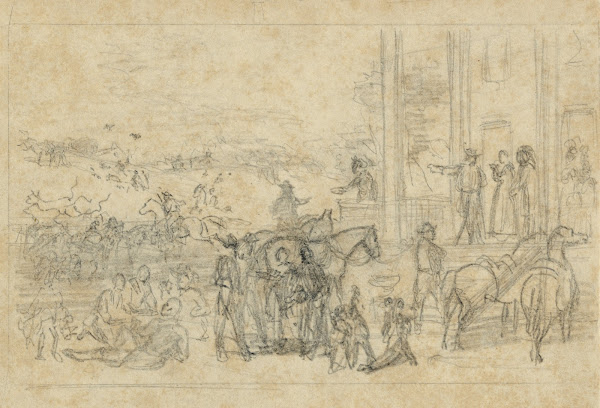Military encampment at plantation house 1864