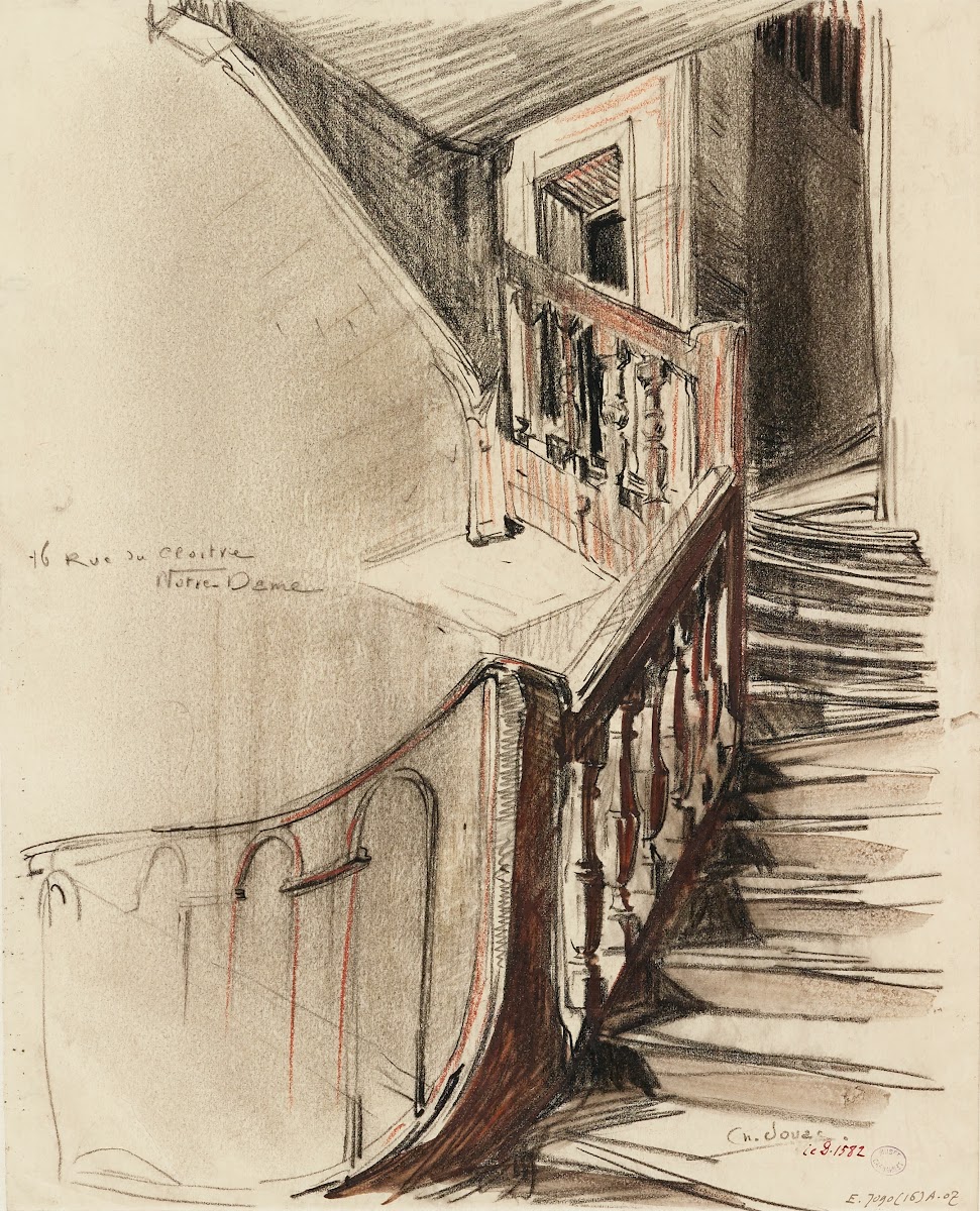 Escalier intérieur 16 rue du Cloître Notre Dame