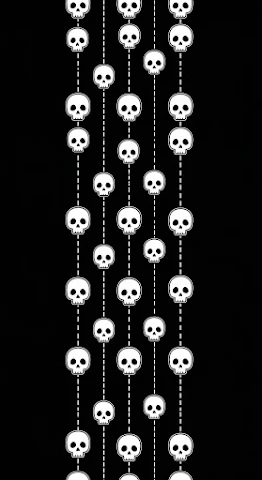 Scattered Skulls Vertical Pattern