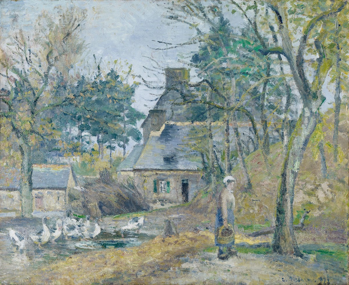 La ferme à Montfoucault Farm at Montfoucault 1874