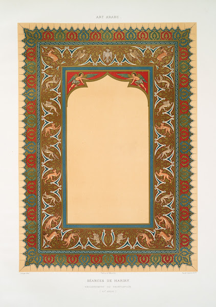 Séances de Hariry encadrement du frontispice XIIIe siècle 1877