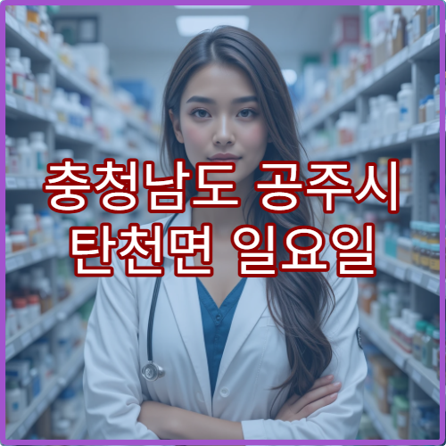 충청남도 공주시 탄천면 일요일 문 여는 약국 영업시간 위치 확인