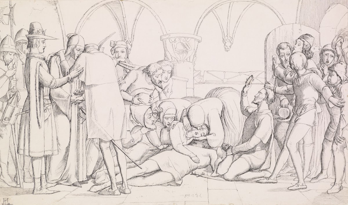 The Death of Romeo and Juliet  Compositional Study 1848